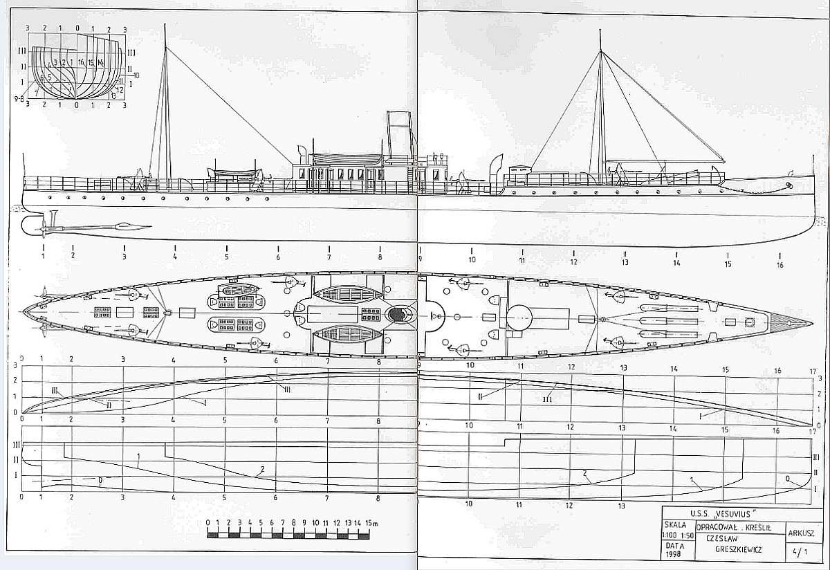 plan Steam Dynamite Gun Cruiser USS Vesuvius 1890.jpg